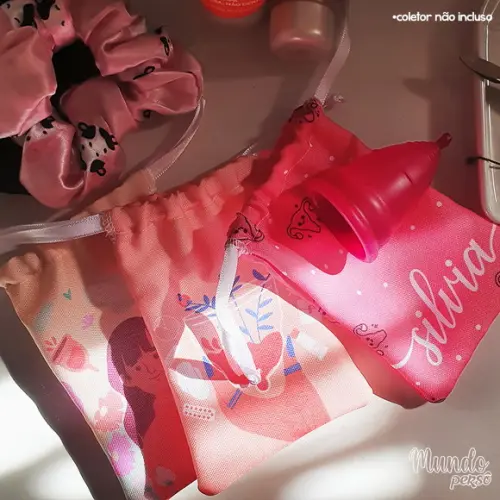 Kit 3 Porta Coletor Menstrual Personalizado