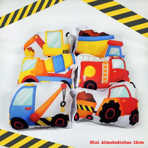 Mini Almofadas Recortadas 12cm Construção