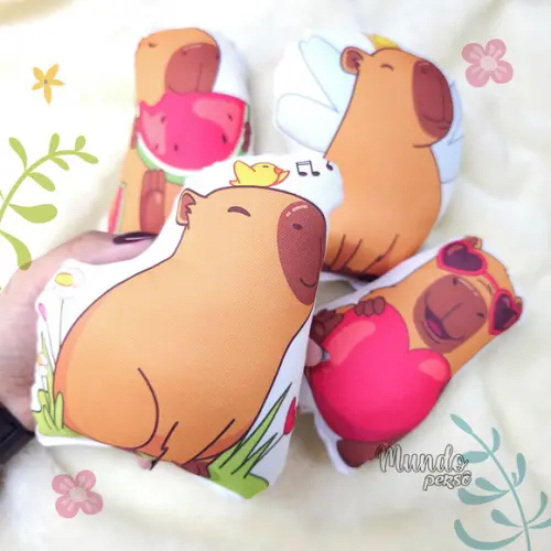 Mini Almofadas Recortadas 12cm Capivara