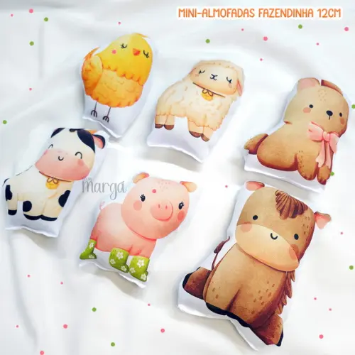 Mini Almofadas Recortadas 12cm Fazendinha