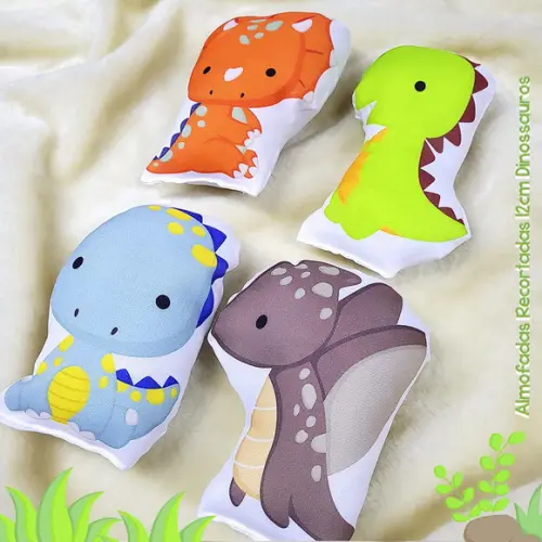 Mini Almofadas Recortadas 12cm Dinossauros