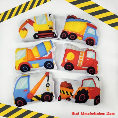 Mini Almofadas Recortadas 12cm Construção