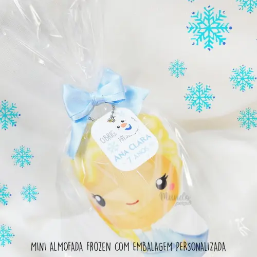 Mini Almofadas Recortadas 12cm Frozen + Embalagem
