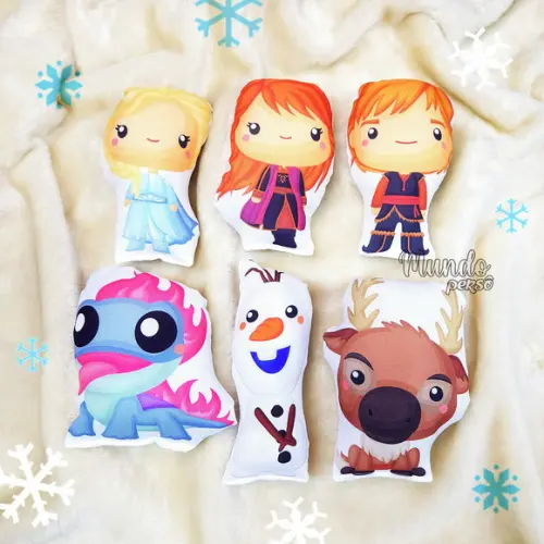 Mini Almofadas Recortadas 12cm Frozen + Embalagem