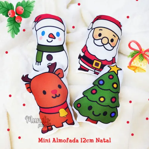Mini Almofadas Recortadas 12cm Natal