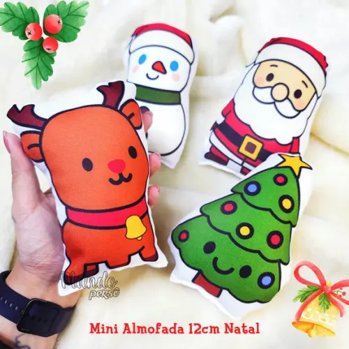 Mini Almofadas Recortadas 12cm Natal