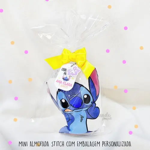 Mini Almofadas Recortadas 12cm Stitch + Embalagem