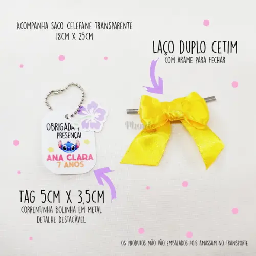 Mini Almofadas Recortadas 12cm Stitch + Embalagem