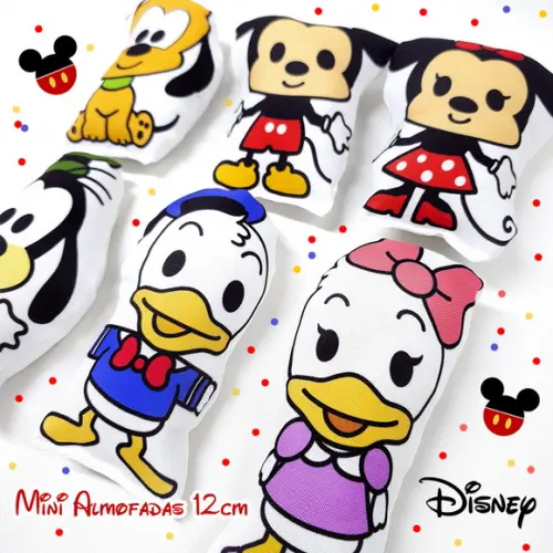 Mini Almofadas Recortadas 12cm Turma do Mickey