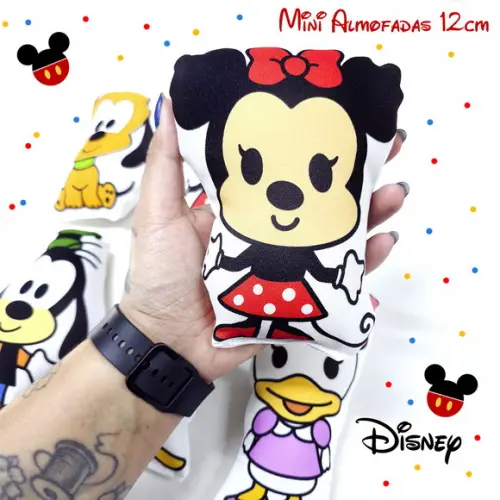 Mini Almofadas Recortadas 12cm Turma do Mickey