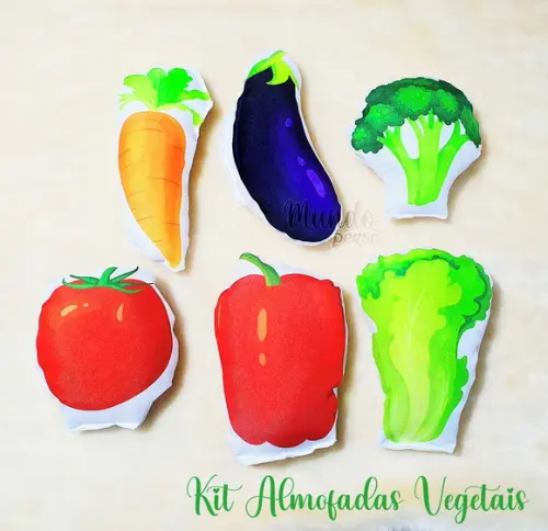 Mini Almofadas Recortadas Vegetais