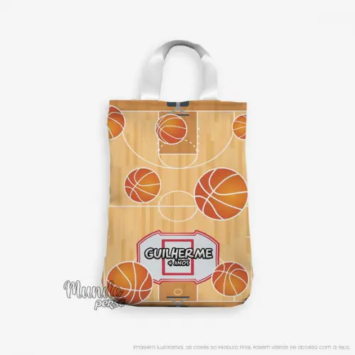 Sacola com Alça 18cm x 25cm Basquete