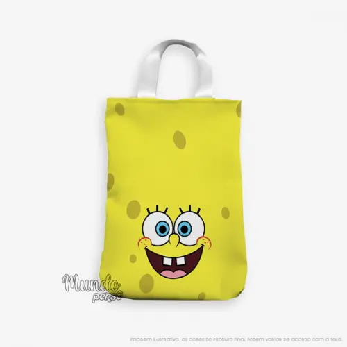 Sacola com Alça 18cm x 25cm Bob Esponja