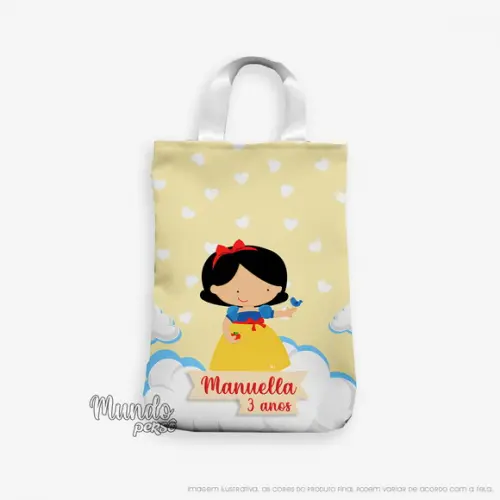 Sacola com Alça 18cm x 25cm Branca de Neve