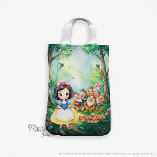 Sacola com Alça 18cm x 25cm Branca de Neve