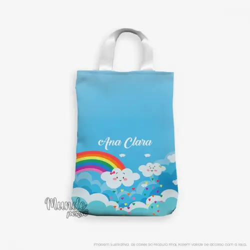 Sacola com Alça 18cm x 25cm Chuva de Amor