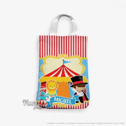Sacola com Alça 18cm x 25cm Circo