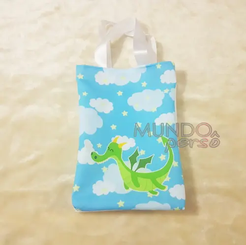 Sacola com Alça 18cm x 25cm Dragão