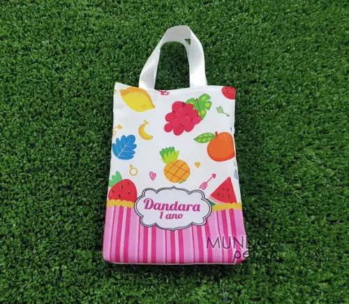 Sacola com Alça 18cm x 25cm Frutas