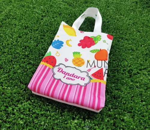 Sacola com Alça 18cm x 25cm Frutas