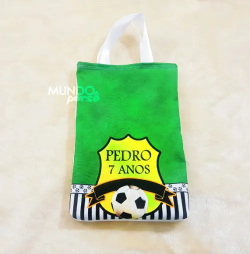 Sacola com Alça 18cm x 25cm Futebol