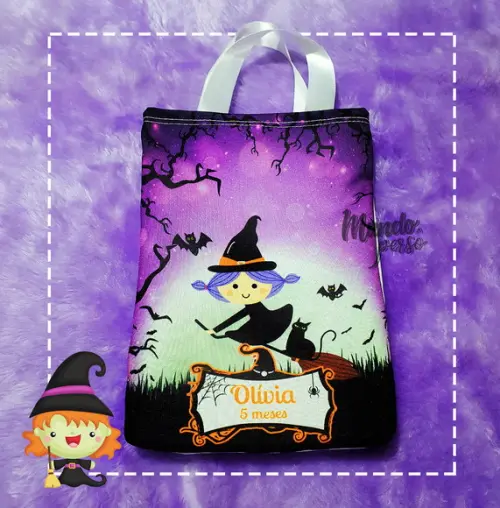 Sacola com Alça 18cm x 25cm Halloween