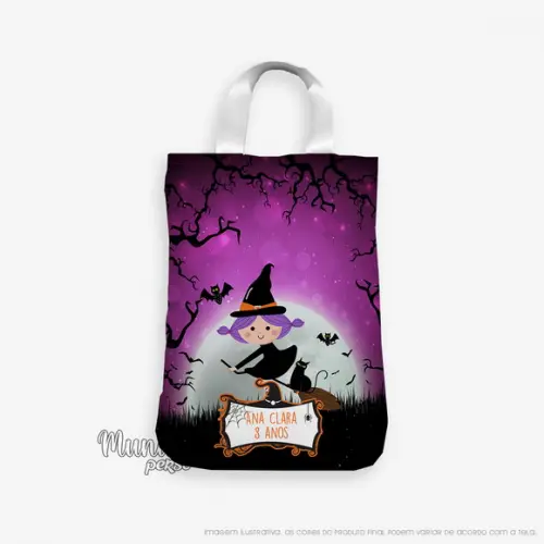 Sacola com Alça 18cm x 25cm Halloween