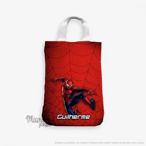 Sacola com Alça 18cm x 25cm Homem Aranha