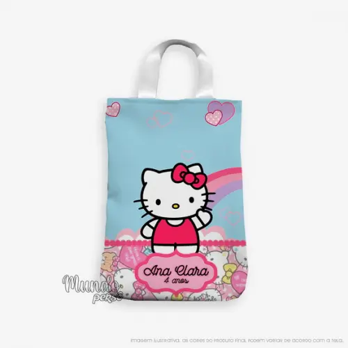 Sacola com Alça 18cm x 25cm Hello Kitty