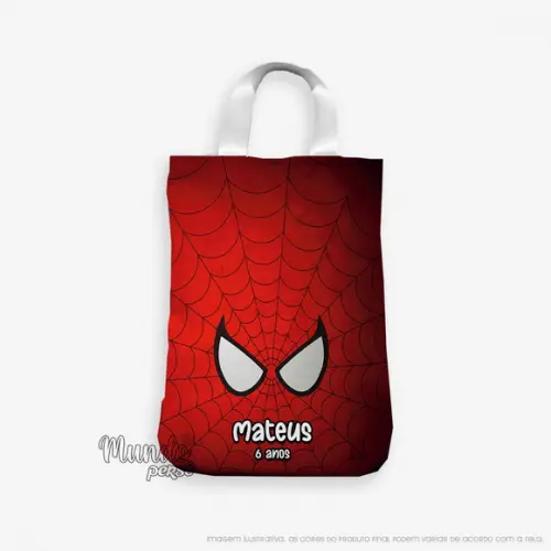 Sacola com Alça 18cm x 25cm Homem Aranha