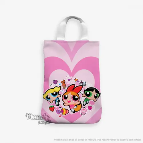 Sacola com Alça 18cm x 25cm Meninas Super Poderosas