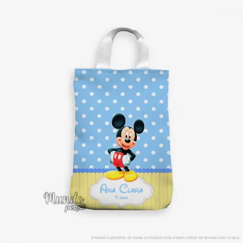 Sacola com Alça 18cm x 25cm Mickey