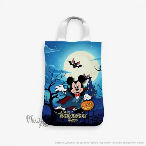 Sacola com Alça 18cm x 25cm Mickey Halloween