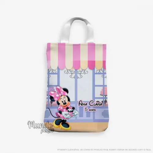Sacola com Alça 18cm x 25cm Minnie Confeitaria