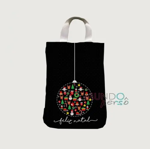 Sacola com Alça 18cm x 25cm Natal