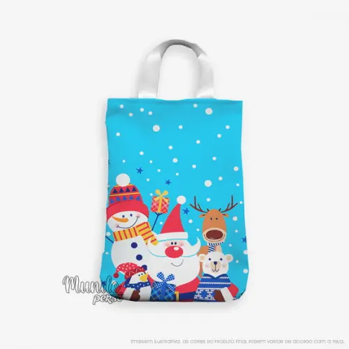 Sacola com Alça 18cm x 25cm Natal