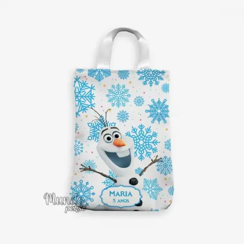 Sacola com Alça 18cm x 25cm Olaf - Frozen