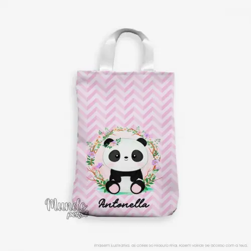 Sacola com Alça 18cm x 25cm Panda