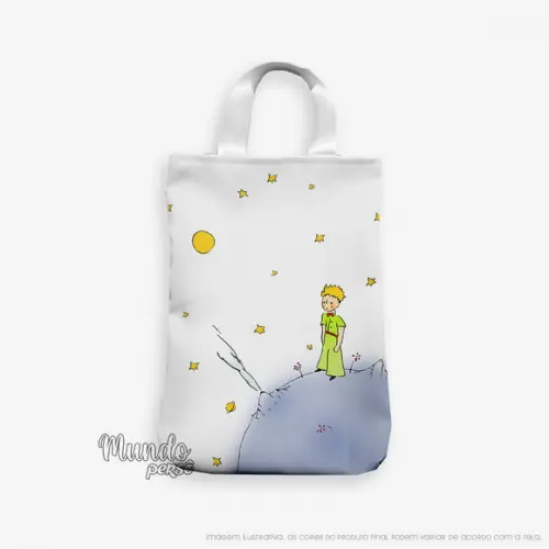 Sacola com Alça 18cm x 25cm Pequeno Príncipe