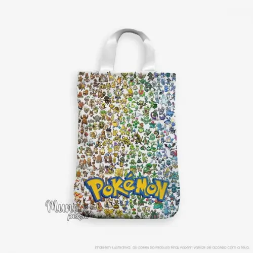 Sacola com Alça 18cm x 25cm Pokemon