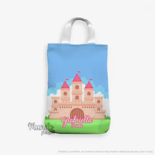 Sacola com Alça 18cm x 25cm Princesas