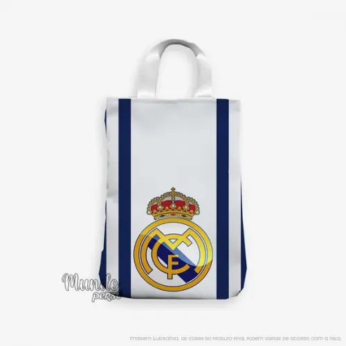 Sacola com Alça 18cm x 25cm Real Madrid