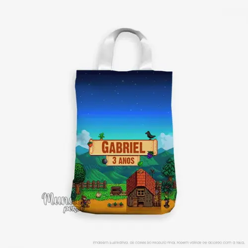 Sacola com Alça 18cm x 25cm Stardew Valley