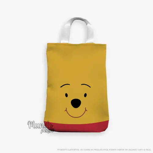 Sacola com Alça 18cm x 25cm Ursinho Pooh
