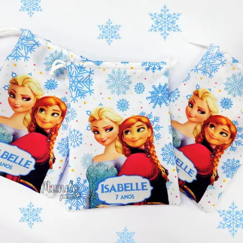Sacolinha 18cm x 25cm Anna e Elsa - Frozen