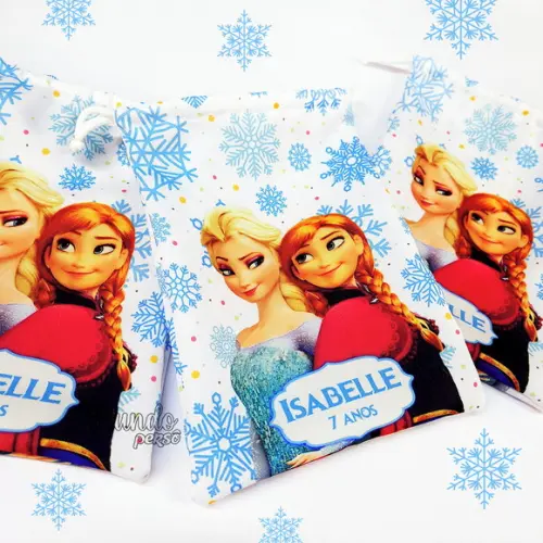 Sacolinha 18cm x 25cm Anna e Elsa - Frozen