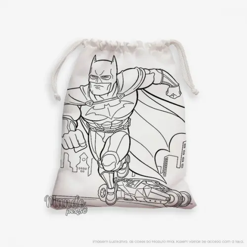Sacolinha 18cm x 25cm Batman para Colorir