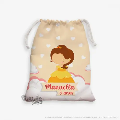 Sacolinha 18cm x 25cm Bela e a Fera Cute
