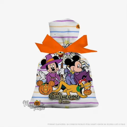 Saquinho Turma do Mickey Halloween 15cm x 20cm