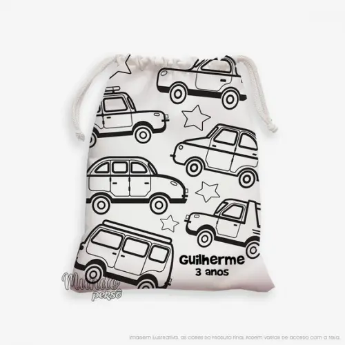 Sacolinha 18cm x 25cm Carrinhos